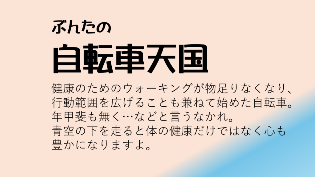 ぶんたの自転車天国へリンク